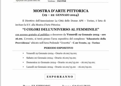 MOSTRA PITTORICA GENNAIO 2024